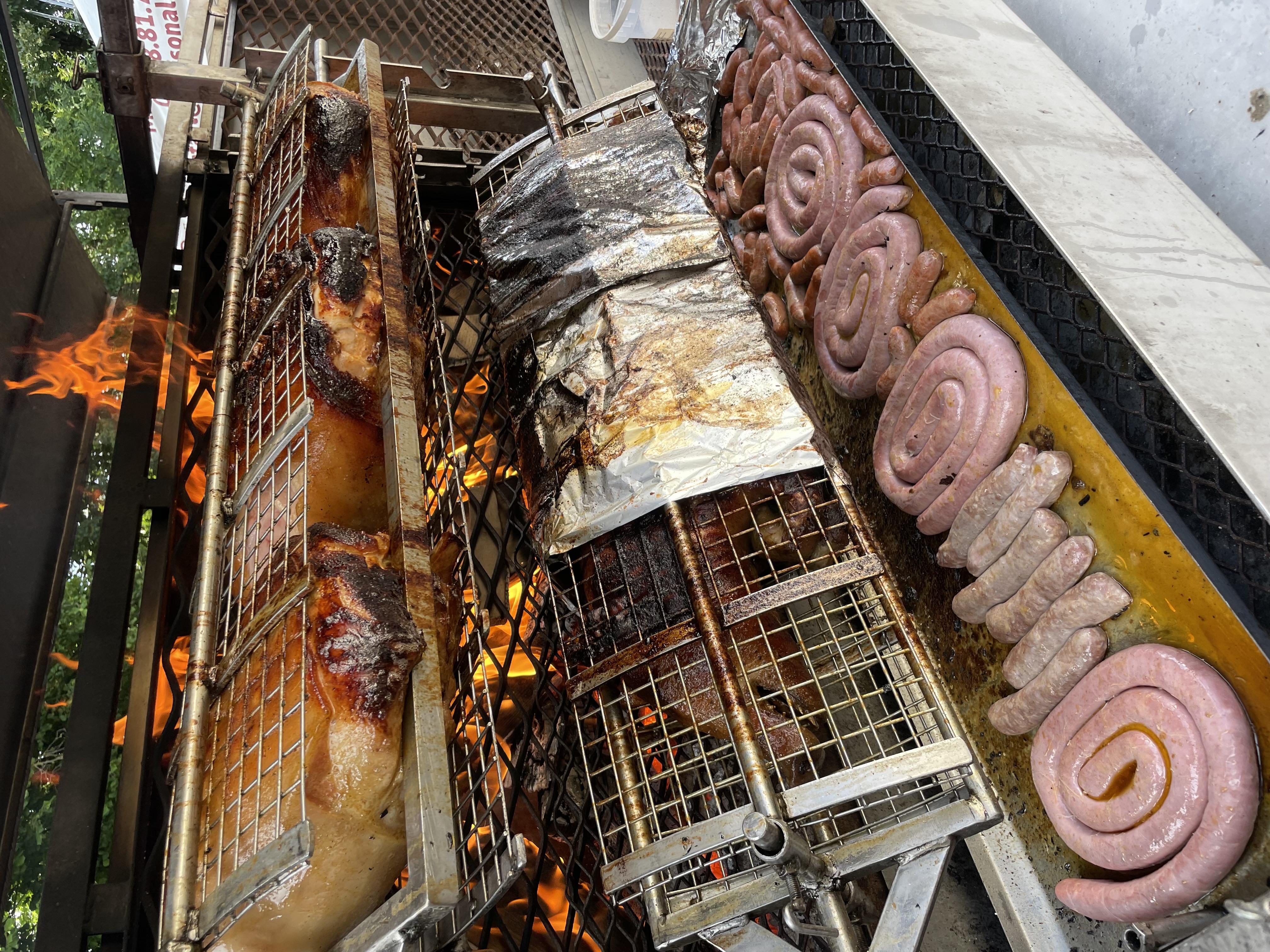 Rôtisserie au feu de bois pour réception 